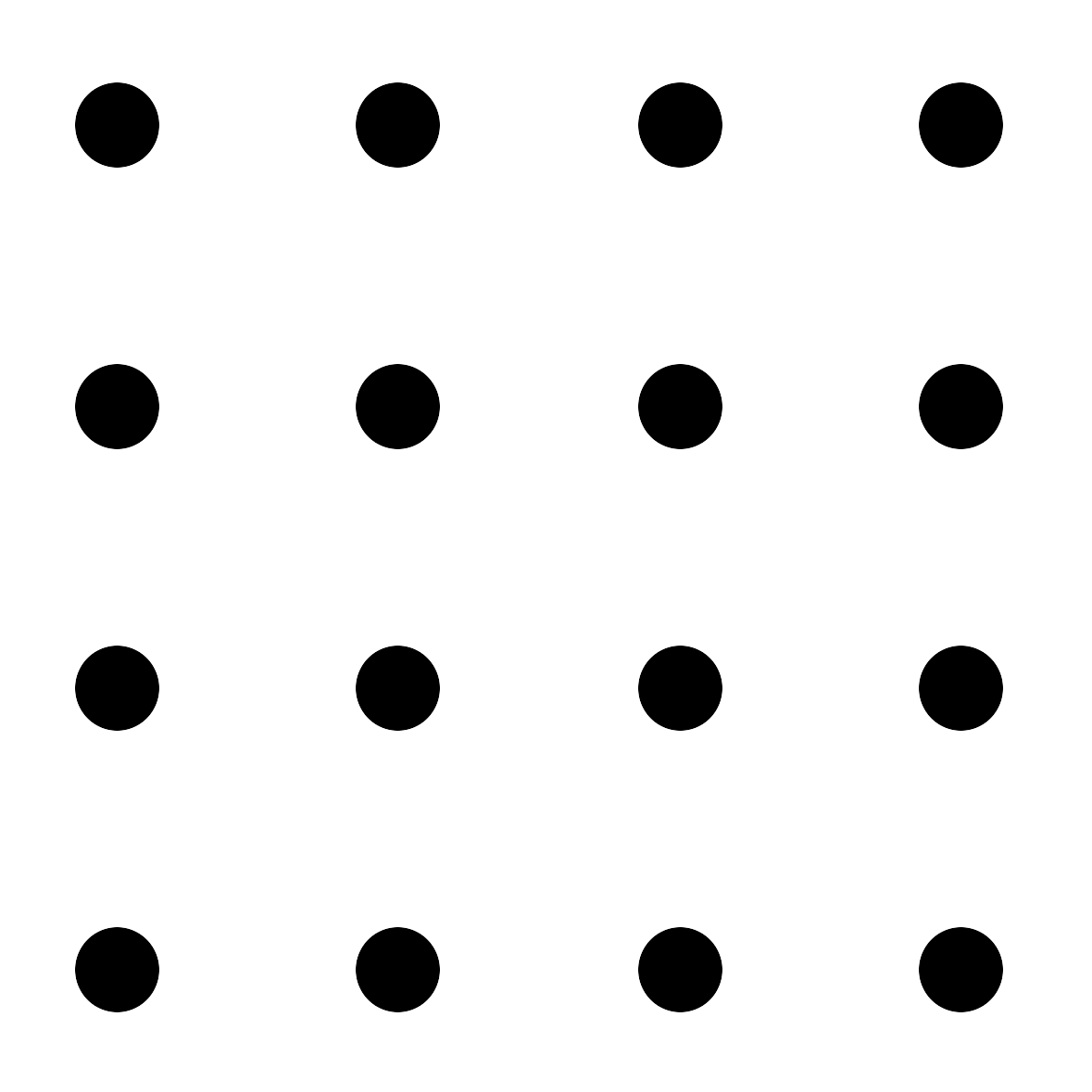 3 lines 4 dots